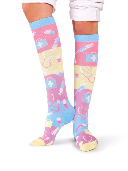 Keskmise kompressiooniga sokid PASTEL CARE